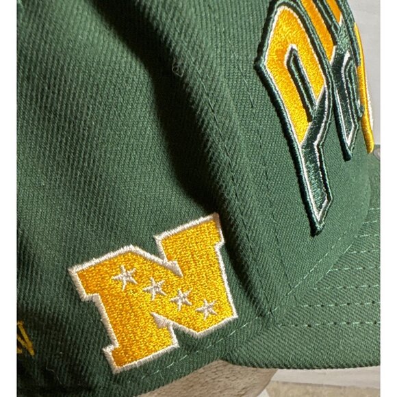 Green Bay Packers New Era 59FIFTY Fitted Hat Embroidered Cap Sz 7 READ - Picture 4 of 14